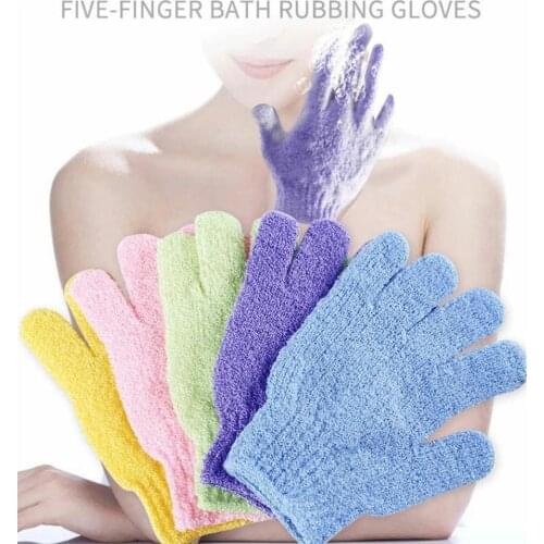 A Five-finger Nylon Bath Glove Exfoliating Bath Glove Bath Towel Bath Ball Massage Glove Free M8J2