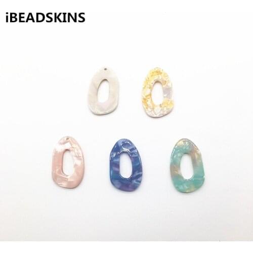 New arrival! 32x20mm 100pcs/lot acetic acid oval-shape charms for earrings accessories/Earring parts Jewelry Findings making