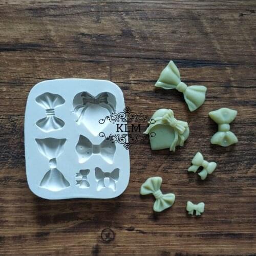 Food Grade Bows Silicone Cake Border Decoration Mold Chocolate Candy Soap Molds