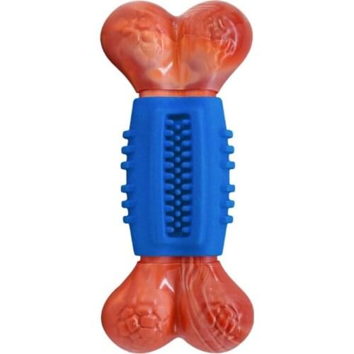 Durable Dog Toys Dog Bones Made with Nylon and Rubber for Puppy Cute Gift Indoor Playing Molar Rubber Training Pet Toy