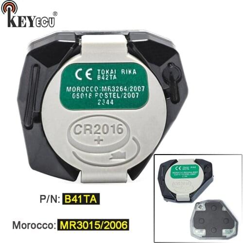 KEYECU 433MHz P/N: B42TA 2 Button Genuine Remote Key Board for Toyota Hilux Fortuner 4Runner Use in HK TW Thailand Brazil