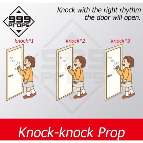 999PROPS Knock Prop Escape Real life room Adventure knock door in certain rhythm to unlock Chamber game props