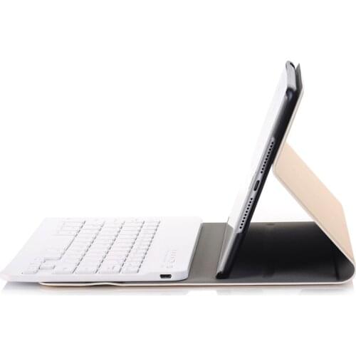 Luxury Keyboard Case for Apple iPad Mini 4 PU Leather Foldable Stand Cover Smart Tablet Case with Detachable Bluetooth Keyboard