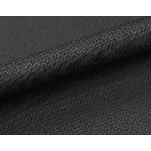 Wool worsted fabric for trousers 240g/meter blue stripe on black bottom,WF183
