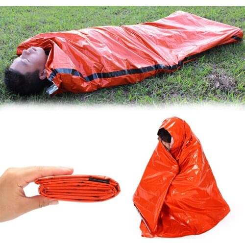 Outdoor Life Emergency Survival Sleeping Bag Portable Waterproof Lightweight Thermal Survival Blanket Camping Gear Rescue health