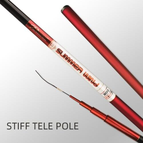 Jinsong Summer Wind Super Stiff Tele Pole Extra-Fast Carbon Telescopic Fishing Rods 2.7/3.0/3.6/4.5 Meters Light Weight