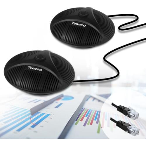 Tenveo 2 Expansion mics for A3000 A3000B A8000B Microphone Speakerphone
