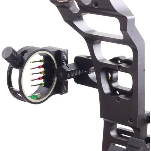 Toparchery Tp1550 Black Compound Recurve Bow Universal Five-Pin Sight Adjustable Sight Archery Competitive Accessories