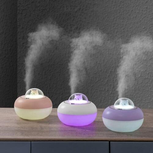 Cute Cat Humidifier USB With Atmosphere Night Light Cartoon Cat Cute Pet Humidifier Desktop Air Replenishing Humidifier