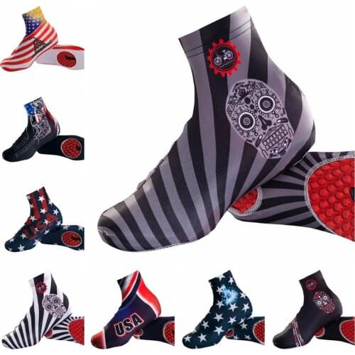 Weimostar Skull USA Outdoor Sports Cycling Shoe Covers Unisex Dustproof MTB Bike Cycling Overshoes Bicycle Shoes M-XL