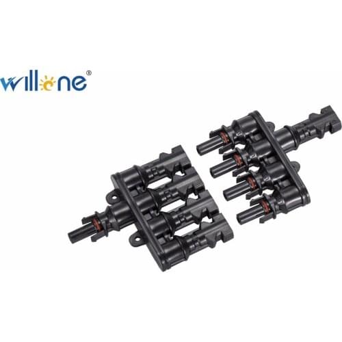 Willone 5 pair free shipping T Branch 30A Solar Panel Connector Cable Coupler Combiner Panel Cable Connectors