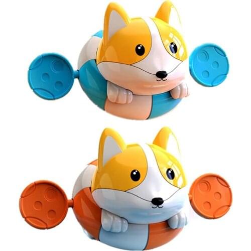 Wind-Up Corgi Bathroom Toys Corgi Bath Toys for Kids Baby Water Games Bathtub Swimming Dog Cute Cartoon Bathroom Toy