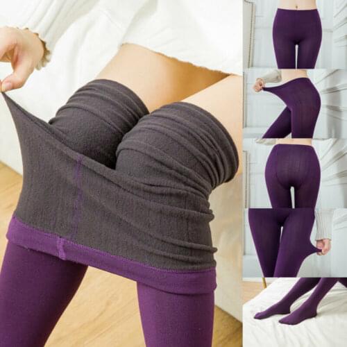 Winter Stockings High Elastic Pantyhose Women Slim Leggings Women Stretch Basic Add Fleece Warm panti hose pants-hoses Femmel
