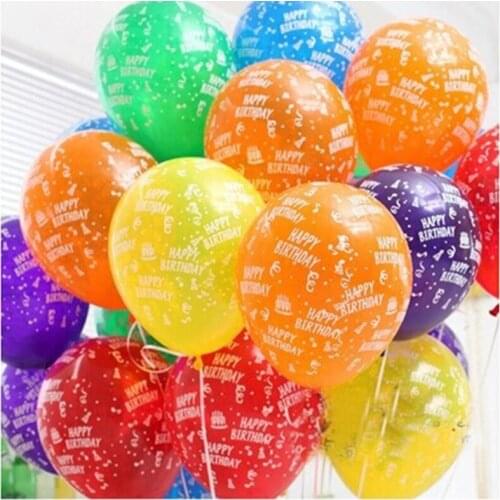 100pcs 12 inch Latex Balloon Happy Birthday Party Decoration Globos Event Party Suppliers Kids Inflatable Toys