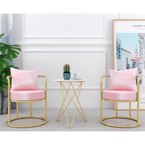 1000 Nordic stool sub-red chair home light luxury casual chair simple wrought iron ins balcony coffee table and chairs