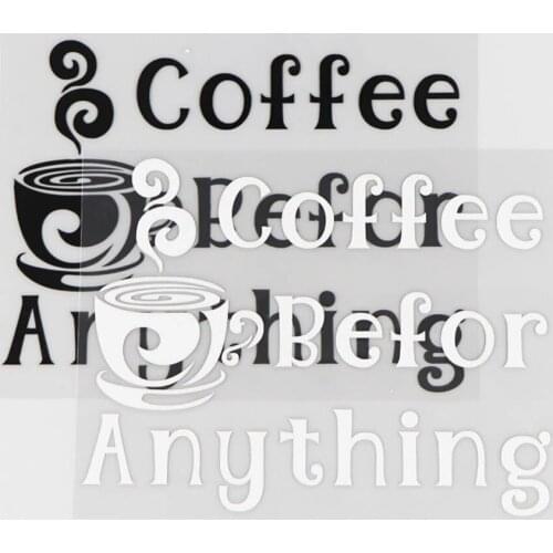 14.8*10.9CM Coffee Befor Anything Car Sticker Vinyl Decal Funny Waterproof Decoration