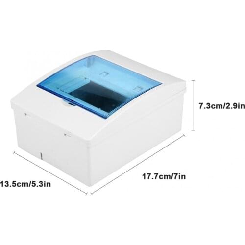 2-3/3-4/5-8 Ways Circuit Breaker Distribution Protection Box Indoor Wall Mount Plastic Box With Electric Transparent Cover