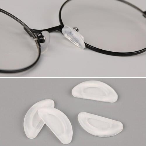 New 5 Pair Mini Glasses Nose Pads Adhesive Silicone Nose Pads Non-Slip White Thin Nosepads For Glasses Eyeglasses Sunglasses