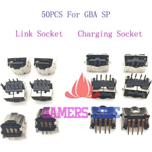 50pcs For NDS GBASP Power Connector Jack Charging Port Link Socket For GBA SP