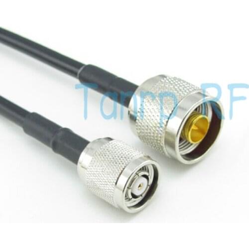 Free Shipping! 1M Pigtail coaxial jumper cable RG58 extension cable 100CM 3FEET RP TNC male plug to N male plug RF connector