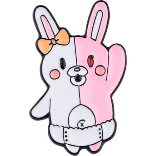 PF599 Dongmanli Danganronpa Enamel Pin Brooches Anime Bear Backpack Bags Badge Cute Lapel Pins Jewelry Friends Birthday Gifts