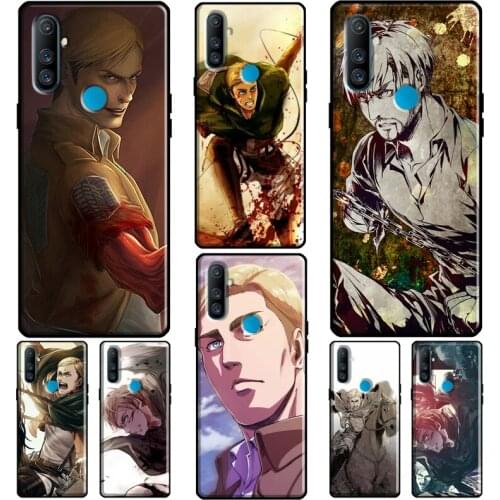 Smith Erwin Attack on Titan For OnePlus 9 Pro Nord 8T 8 Pro Case For OPPO Realme 8 Pro Q3 6 7i GT Neo C15 C11 C3 Cover