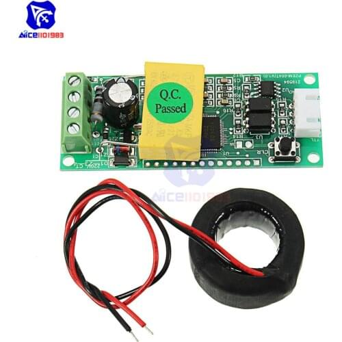 AC Digital Multifunction Meter Watt Power Module For Arduino Volt Amp TTL Current Test Module with Coil 0-100A 80-260V
