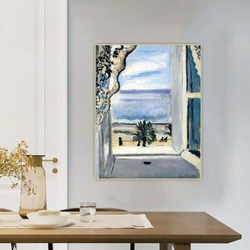 Citon Henri Matisse《The Open Window》Canvas Art Oil Painting Artwork Poster Picture Wall Decor Home Living room Decoration