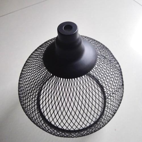 Classic Nordic E27 dia.190mmx200mmH iron wire net lampshade bulb cage metal wire net frame for vintage light pendant light DIY