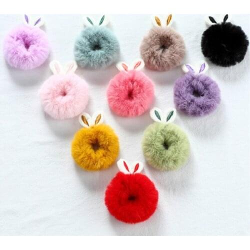 Hair Ring For Baby Girls Candy Color Rabbit Ears Hair Rope Ponytail Holder Hairband Baby Accessories резинки для волос детям