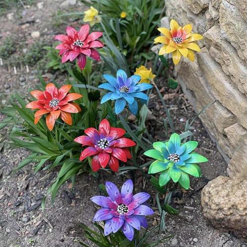 Hummingbird Feeder Metal Daylily Flower Garden Stakes Floral Garden Stake Decoration Outdoor mangeoire oiseaux exterieur