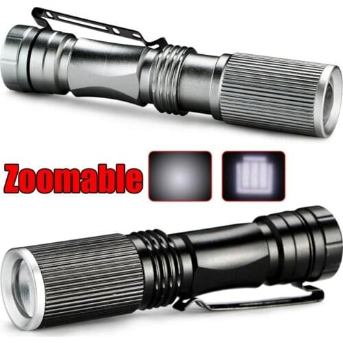 2018 Mini LED Flashlight ZOOM 7W Q5 2000LM Waterproof Lanterna LED Zoomable Torch AA 14500 battery For Hunting