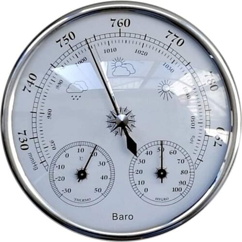 Wall Mounted Household Barometer Thermometer,Hanging Hygrometer Weather Station