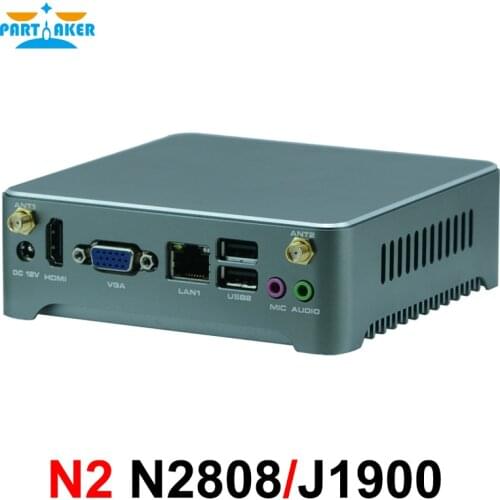 Intel Celeron N2808 Nano ITX Cheap Mini Desktop PC Fanless cooling full aluminum alloy Industrial computer J1900 Mini PC N2