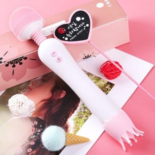 Oral Clit Vibrators for Female AV Magic Wand Vibrator Massager Licking Tongue G-spot Clitoral Massager Dildo Sex Toys for Women