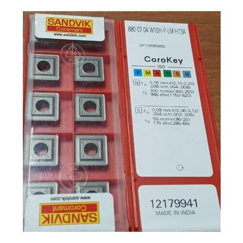 ORIGINAL 10PCS CARBIDE INSERT 880-0704W10H-P-LM H13A
