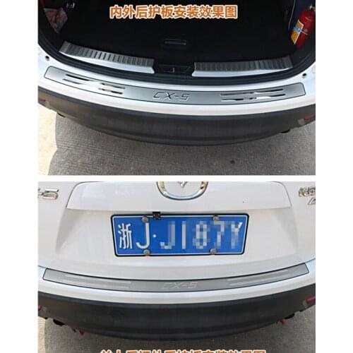 Fit For Mazda Cx-5 Cx5 2013 -2016 Car Styling Rear Outer Bumper Protector Trim Door Sill Scuff Cover Plate Accessories