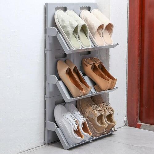 Hanging sports Shoes Stand ABS Vertical Stackable High heels Shoes Rack Space-saving Storage Stand Shelf desktop Home Organizer