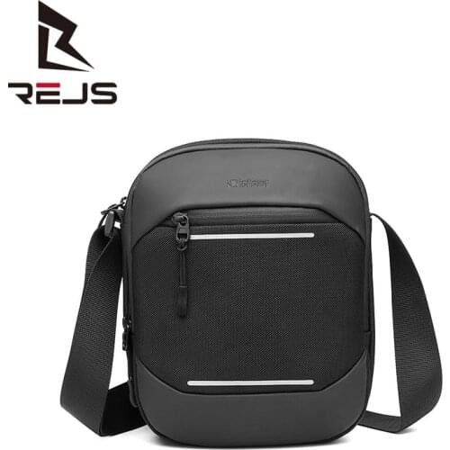 REJS LANGT Casual Mens Shoulder Bag Fashion Crossbody Bags for Male Business Office Work Messenger Bag Reflective Strip Design