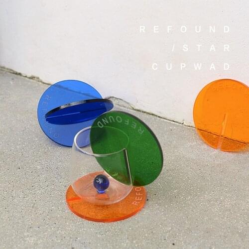 Home Furnishings Colorful Acrylic Round Coaster Creative Glass Water Cup Heat Insulation Pad Fashion Decorative Ornaments