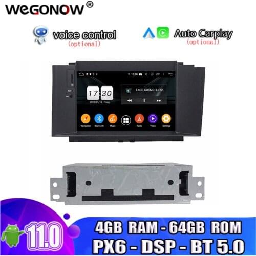 PX6 DSP IPS 8 Core Android10 For Citroen C4 C4L DS4 2011-2016 4GB RAM 64GB Car DVD Player GPS RDS Radio wifi 4G Bluetooth5.0