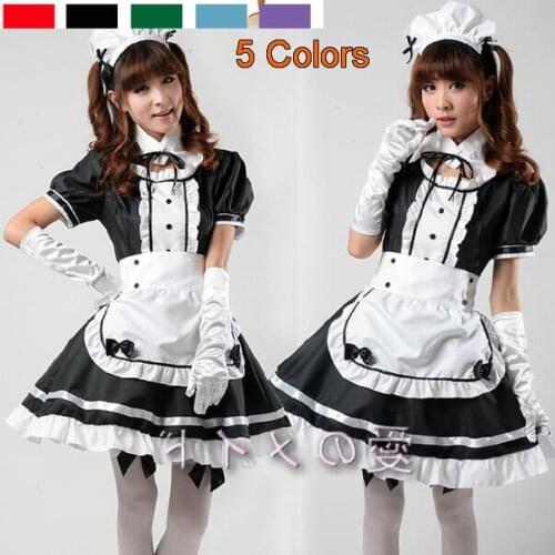 Servant Women Cosplay Black Party Halloween Lolita Fancy Dress Adult Women Sissy Maid Uniform Sexy French Maid Costumes