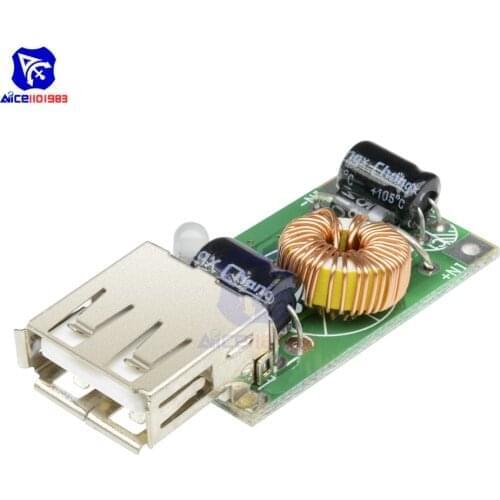 Diymore Adjustable USB DC-DC 12V to 5V Step Down Converter Lead Acid Battery Charger Power Supply Module