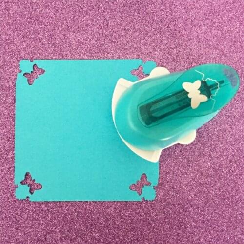 Butterfly Shaped Lever Corner Hole Punch Office School Supplies Paper Detachable Border Punch Home Decorative Garden Festival