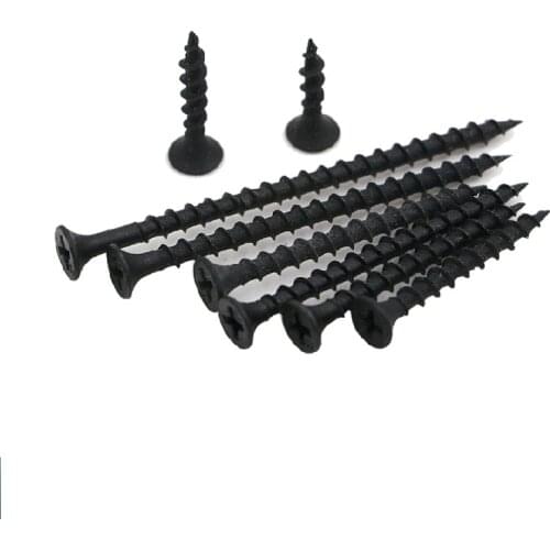 Black and hard cross countersunk head self-tapping screws furniture fast coarse thread wood screws M4.2*20 25 30 40 50 60 70 75
