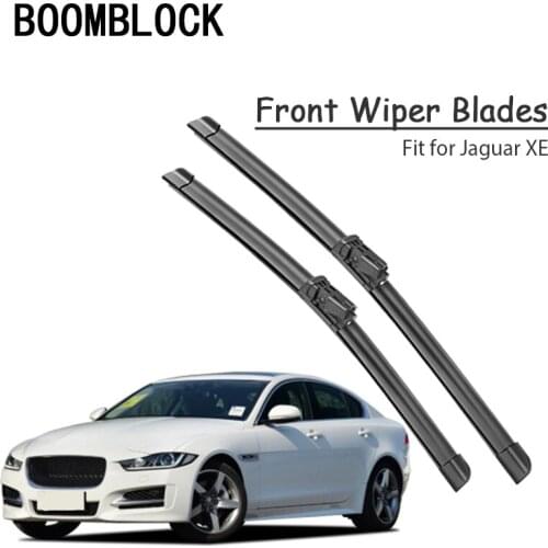 BOOMBLOCK 2PCS High Quality Front Windshield Wiper Blades For Jaguar XE 2018 2017 2016 2015 Accessories