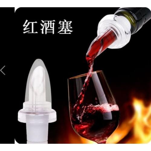Wine Bottle Stopper Silicone With Lid Vinegar Bottle Stopper 3 Pieces/Lot Red Wine Guide Twinset Stopper