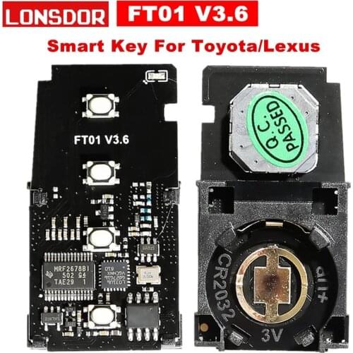 Lonsdor FT01 Series Smart Key for Toyota/Lexus FT01-2110 for K518ISE K518S Key Programmer