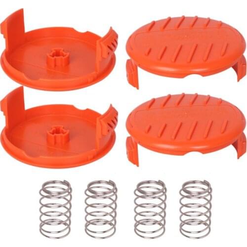 Trimmer Replacement Spool Cap Covers and Spring for Black-Decker