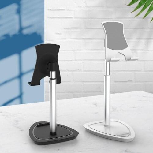 Stable Universal Adjustable Desktop Tablet Mobile Phone Holder Mount Stand Bracket Aluminium Alloy Metal Silicone